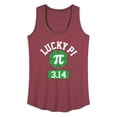 thumbnail image 1 of Instant Message - Lucky Pi - Women's Racerback Tank Top, 1 of 6