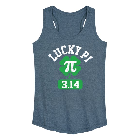 Instant Message - Lucky Pi - Women's Racerback Tank Top