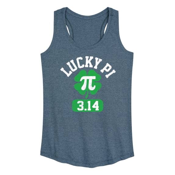 Instant Message - Lucky Pi - Women's Racerback Tank Top