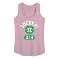 thumbnail image 1 of Instant Message - Lucky Pi - Women's Racerback Tank Top, 1 of 6