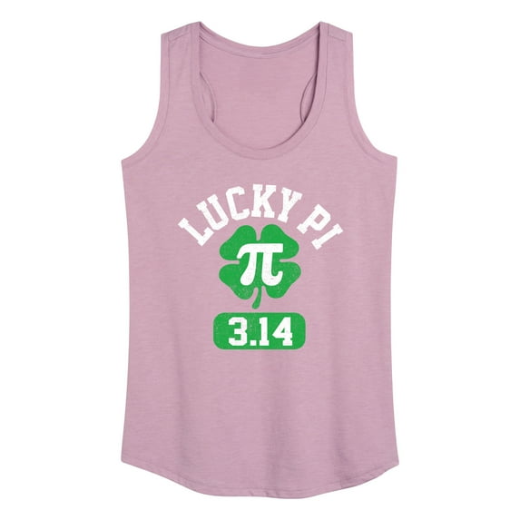 Instant Message - Lucky Pi - Women's Racerback Tank Top