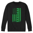 thumbnail image 1 of Instant Message - Lucky USA Flag - Men's Crew Neck Fleece Pullover, 1 of 6
