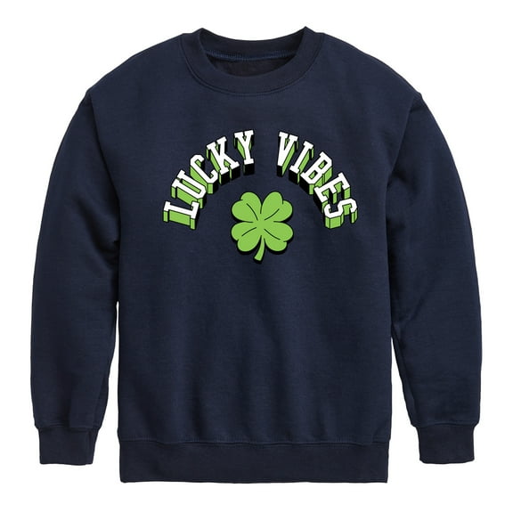 Instant Message - Lucky Vibes - Toddler & Youth Crewneck Fleece Sweatshirt