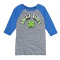 thumbnail image 1 of Instant Message - Lucky Vibes - Toddler & Youth Raglan Graphic T-Shirt, 1 of 5