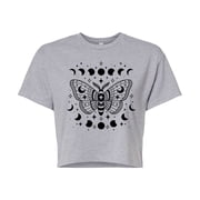Instant Message - Luna Moth Womens Cropped Graphic T-Shirt