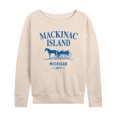thumbnail image 1 of Instant Message - Mackinac Island Lightweight French Terry Wide Neck Long Sleeve Graphic Shirt, 1 of 5
