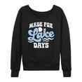 thumbnail image 1 of Instant Message - Made For Lake Days - Women's Lightweight French Terry Long Sleeve Shirt, 1 of 6