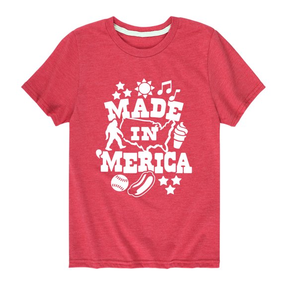 Instant Message - Made In Merica - Boys Short Sleeve T-Shirt