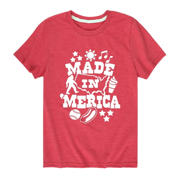 Instant Message - Made In Merica - Boys Short Sleeve T-Shirt