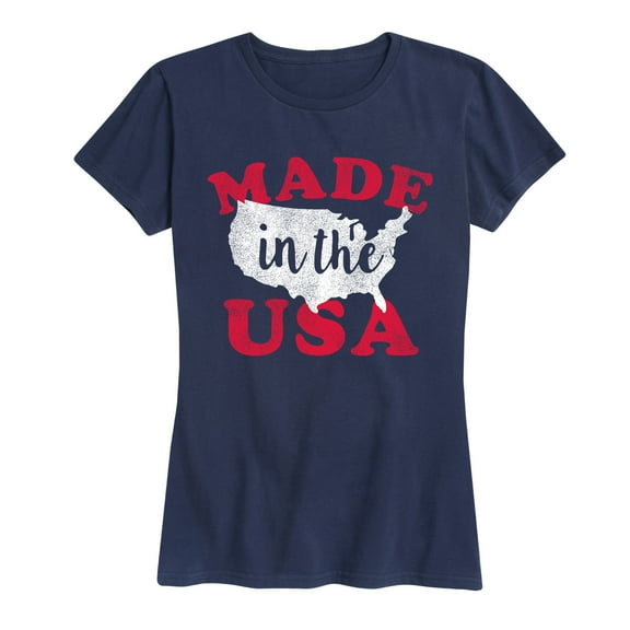 Instant Message - Made In The Usa Patriotic Memorial Day - Women's Short Sleeve Graphic T-Shirt