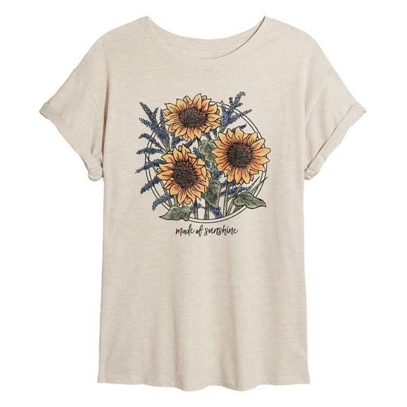 Instant Message - Made Of Sunshine - Women's Oversized Graphic T-Shirt