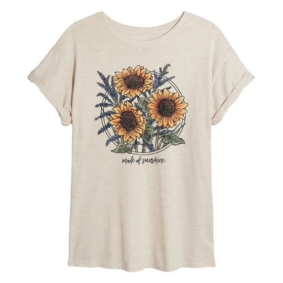 Instant Message - Made Of Sunshine - Women's Oversized Graphic T-Shirt
