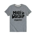 thumbnail image 1 of Instant Message - Made To Worship - Easter Youth Short Sleeve Tee, 1 of 5