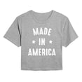 thumbnail image 1 of Instant Message - Made in America Cropped Graphic T-Shirt, 1 of 5