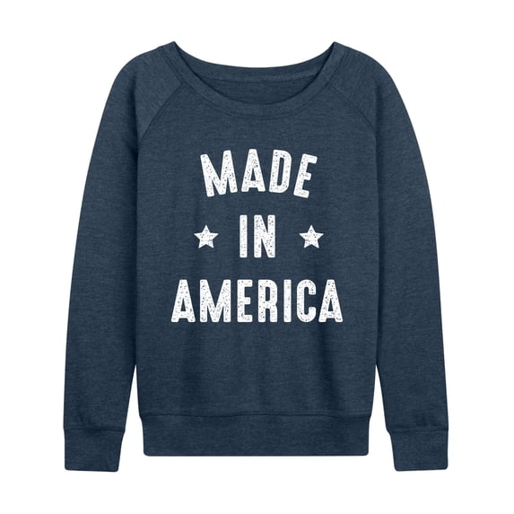 Instant Message - Made in America Lightweight French Terry Wide Neck Long Sleeve Graphic Shirt