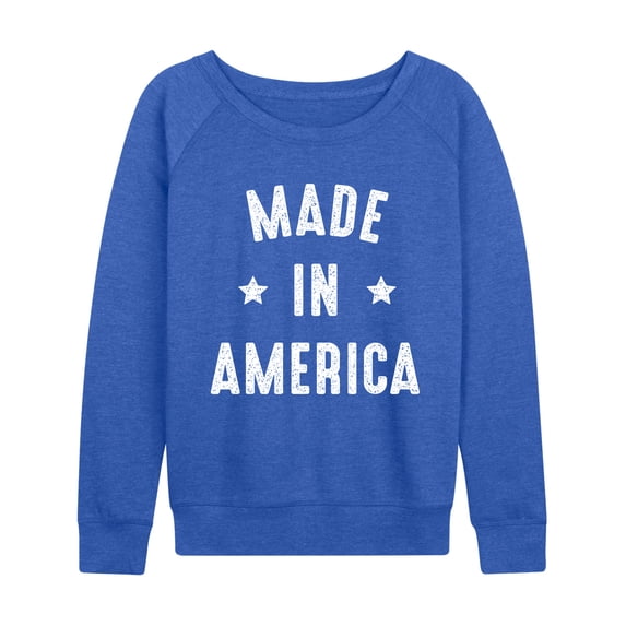 Instant Message - Made in America Lightweight French Terry Wide Neck Long Sleeve Graphic Shirt