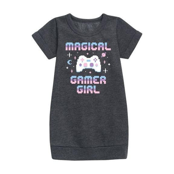 Instant Message - Magical Gamer Girl - Toddler & Youth Girls Fleece Dress
