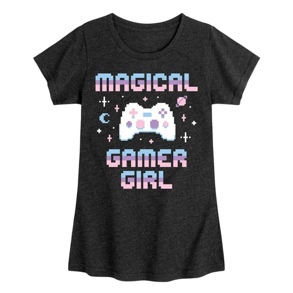 Instant Message - Magical Gamer Girl - Toddler & Youth Girls Short Sleeve Graphic T-Shirt