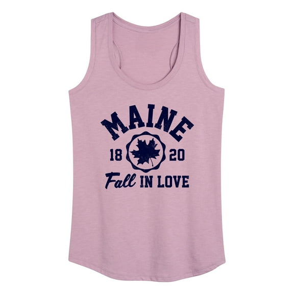 Instant Message - Maine 1820 Fall in Love - Women's Racerback Tank Top