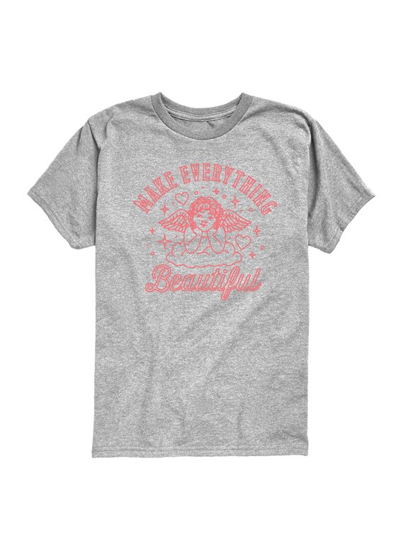 - Make Everything Beautiful Angel Boys' Short Sleeve Graphic T-Shirt