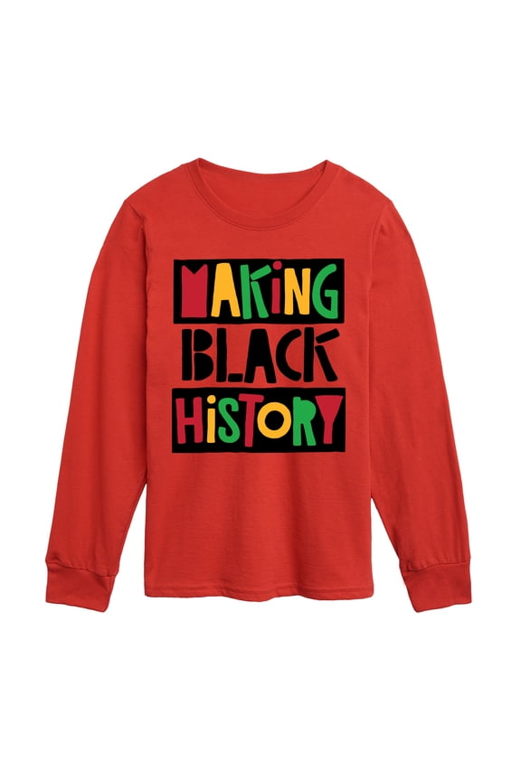 - Making Black History - Youth Boys Long Sleeve Graphic T-Shirt