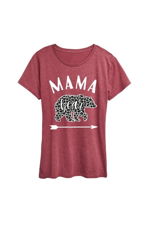 - Mama Bear Snow Leopard Fill - Women's Short Sleeve Graphic T-Shirt