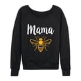 thumbnail image 1 of Instant Message - Mama Bee Lightweight French Terry Wide Neck Long Sleeve Graphic Shirt, 1 of 5