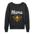 thumbnail image 1 of Instant Message - Mama Bee Lightweight French Terry Wide Neck Long Sleeve Graphic Shirt, 1 of 5