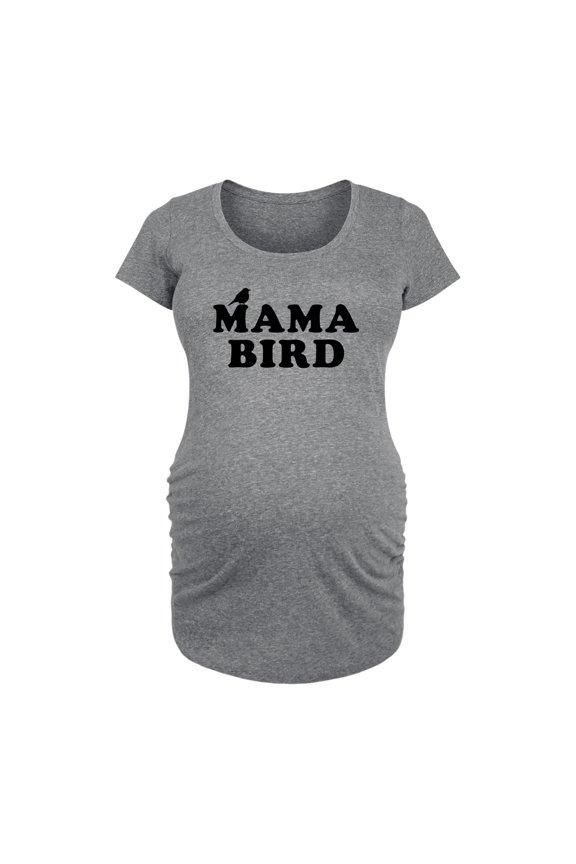 - Mama Bird - Women's Maternity Scoop Neck Graphic T-Shirt