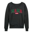 thumbnail image 1 of Instant Message - Mama Claus Varsity - Women's French Terry Long Sleeve Pullover, 1 of 5