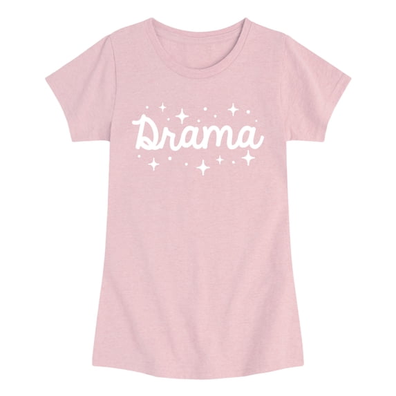 Instant Message - Mama Drama Fitted Short Sleeve Graphic T-Shirt