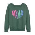 thumbnail image 1 of Instant Message - Mama Heart - Women's Lightweight French Terry Long Sleeve Shirt, 1 of 6