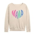 thumbnail image 1 of Instant Message - Mama Heart - Women's Lightweight French Terry Long Sleeve Shirt, 1 of 6