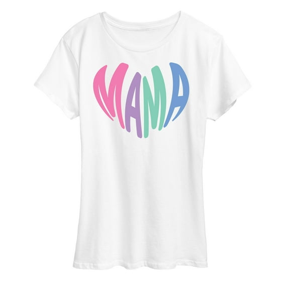 Instant Message - Mama Heart - Women's Short Sleeve Graphic T-Shirt