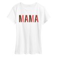 thumbnail image 1 of Instant Message - Mama Leopard Print Letters - Women's Short Sleeve Graphic T-Shirt, 1 of 5