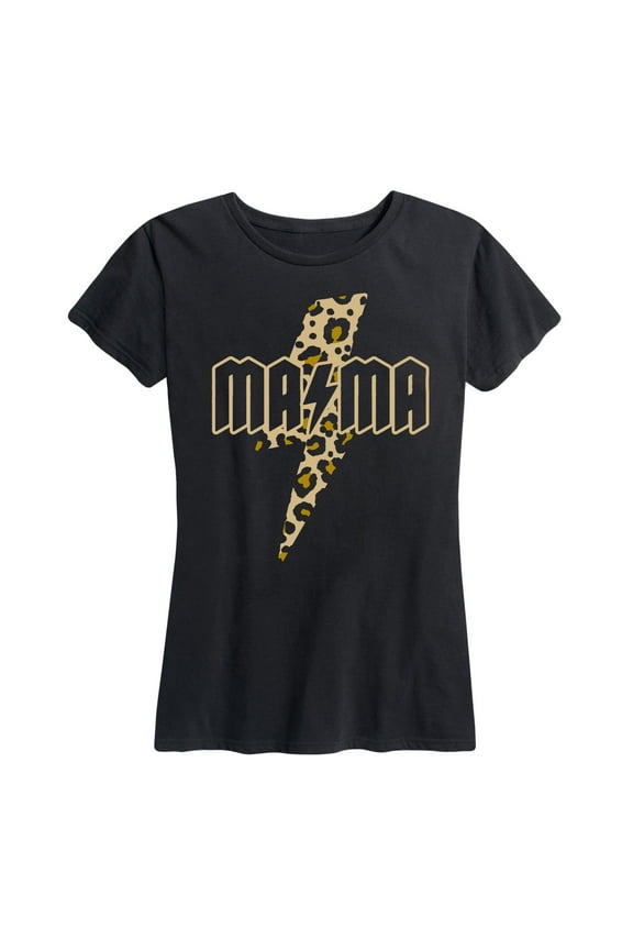 - Mama Leopard Print Rocker - Women's Short Sleeve Graphic T-Shirt