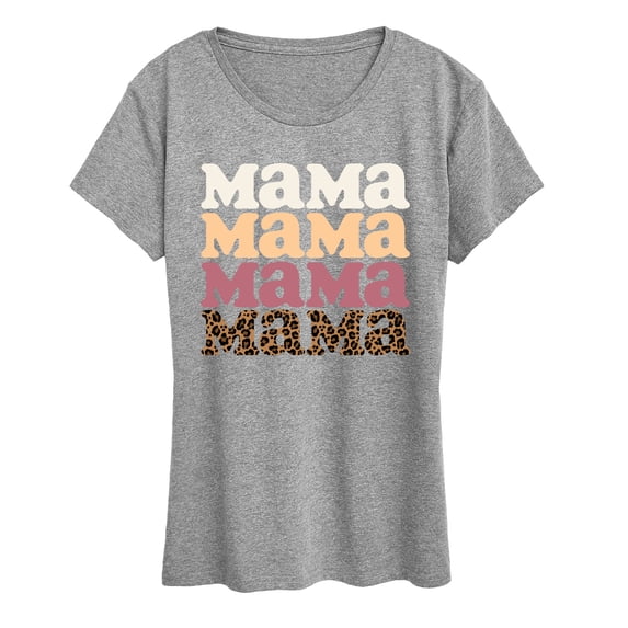 Instant Message - Mama Leopard Women's Short Sleeve Graphic T-Shirt