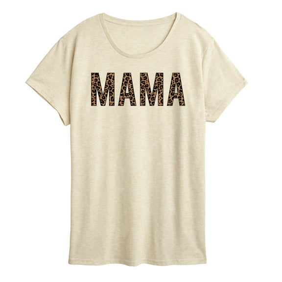 Instant Message - Mama Leopard - Women's Short Sleeve Graphic T-Shirt