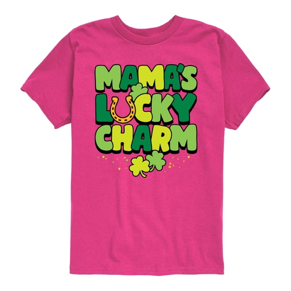 Instant Message - Mamas Lucky Charm - Youth Boys Short Sleeve Graphic T-Shirt