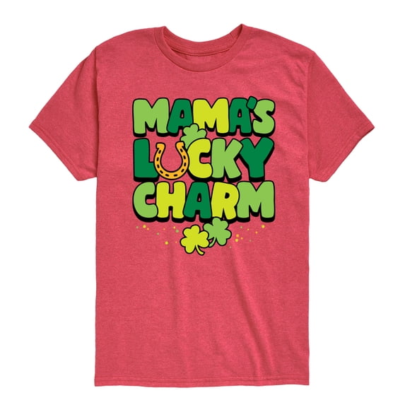Instant Message - Mamas Lucky Charm - Youth Boys Short Sleeve Graphic T-Shirt