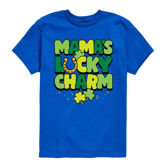 Instant Message - Mamas Lucky Charm - Youth Boys Short Sleeve Graphic T-Shirt