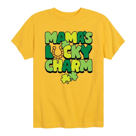 Instant Message - Mamas Lucky Charm - Youth Boys Short Sleeve Graphic T-Shirt