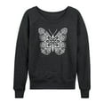 thumbnail image 1 of Instant Message - Mandala Butterfly - Ladies French Terry Long Sleeve Shirt, 1 of 5
