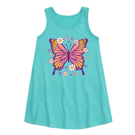 Instant Message - Mandala Butterfly  - Toddler & Youth Girls A-line Dress