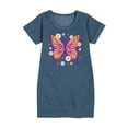 thumbnail image 1 of Instant Message - Mandala Butterfly  - Toddler & Youth Girls Fleece Dress, 1 of 6