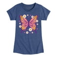 thumbnail image 1 of Instant Message - Mandala Butterfly  - Toddler & Youth Girls Short Sleeve Graphic T-Shirt, 1 of 6