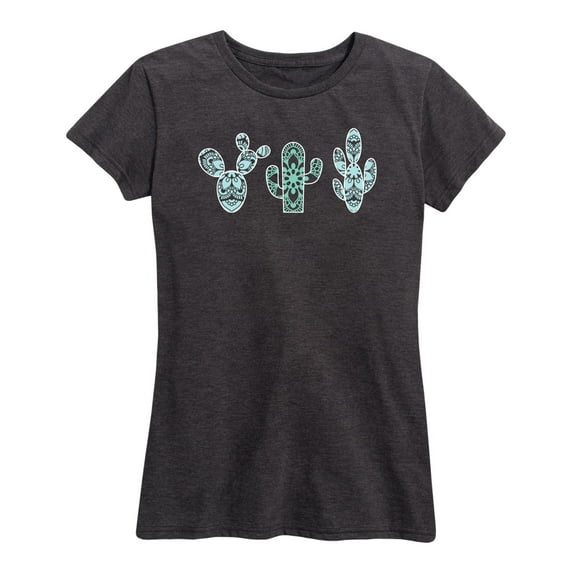 Instant Message - Mandala Cacti - Women's Short Sleeve Graphic T-Shirt
