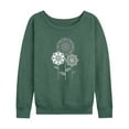 thumbnail image 1 of Instant Message - Mandala Flowers - Women's Lightweight French Terry Long Sleeve Shirt, 1 of 5