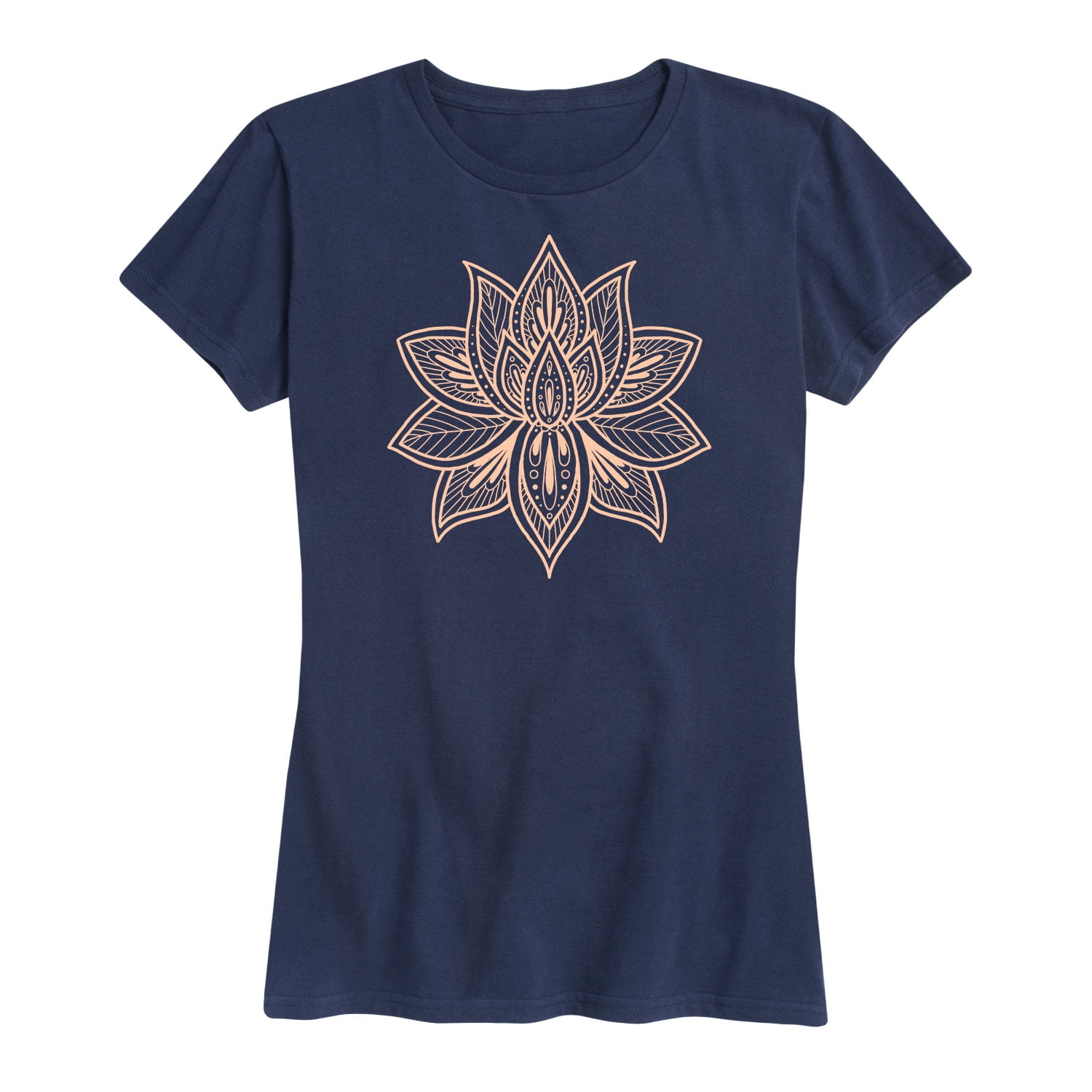 Mandala Lotus Women's Graphic T-Shirt - Soft Short Sleeve, Relaxed Fit, Sizes Small To 4XL