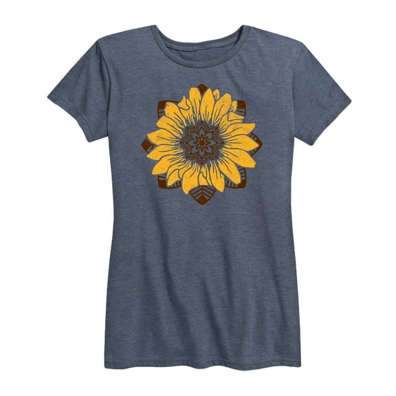 Instant Message - Mandala Sunflower - Women's Short Sleeve Graphic T-Shirt